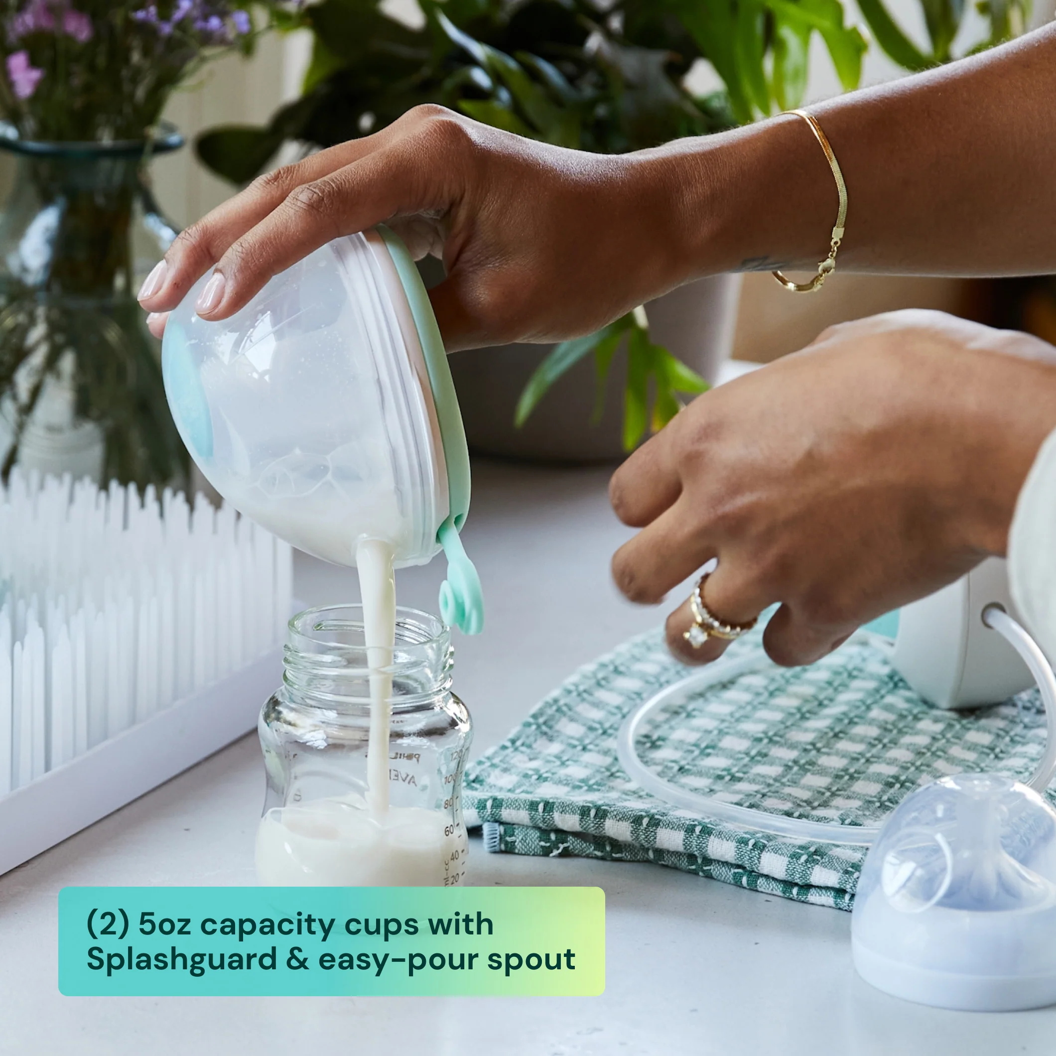 Willow Wave 2-in-1 Double Manual Wearable Pump + Collection Cups - Image 4